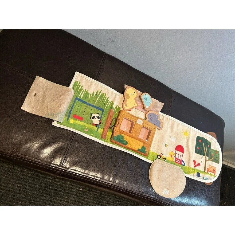 Kiwi Co Panda Crate Puppy Book With Figures Developmental Baby Toy Sensory Toy